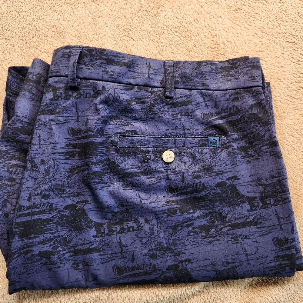 Peter Millar NWOT Camping Print Casuel Shorts Golf & Leiasure Waiste 44 8" insea